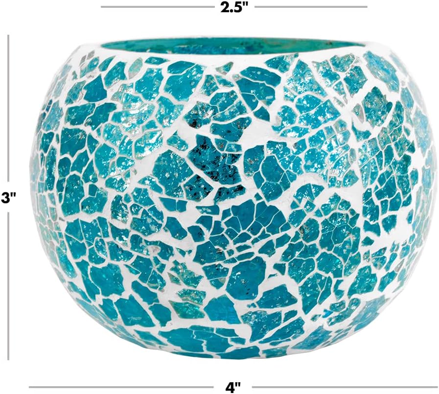 Koyal Wholesale 4 Round Mosaic Votive Candle Holders 4-Pack Bulk Tealight Holders, Hurricane Vases, Tablescapes, Wedding, Home Decor, Office, Restaurant, Table Setting Decorat (Purple, 4) Koyal Wholesale 4 Round Mosaic Votive Candle Holders 4-Pack Bulk Tealight Holders, Hurricane Vases, Tablescapes, Wedding, Home Decor, Office, Restaurant, Table Setting Decorat (Purple, 4)