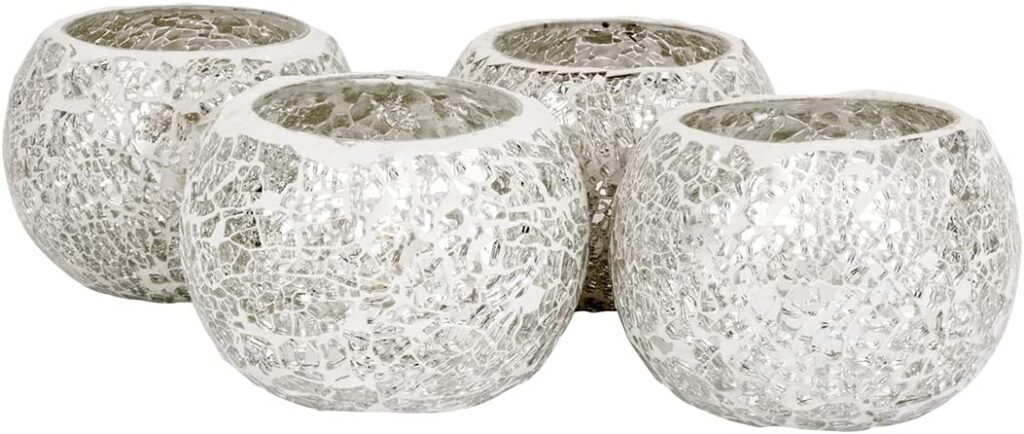 Koyal Wholesale 4 Round Mosaic Votive Candle Holders 4-Pack Bulk Tealight Holders, Hurricane Vases, Tablescapes, Wedding, Home Decor, Office, Restaurant, Table Setting Decorat (Purple, 4) Koyal Wholesale 4 Round Mosaic Votive Candle Holders 4-Pack Bulk Tealight Holders, Hurricane Vases, Tablescapes, Wedding, Home Decor, Office, Restaurant, Table Setting Decorat (Purple, 4)