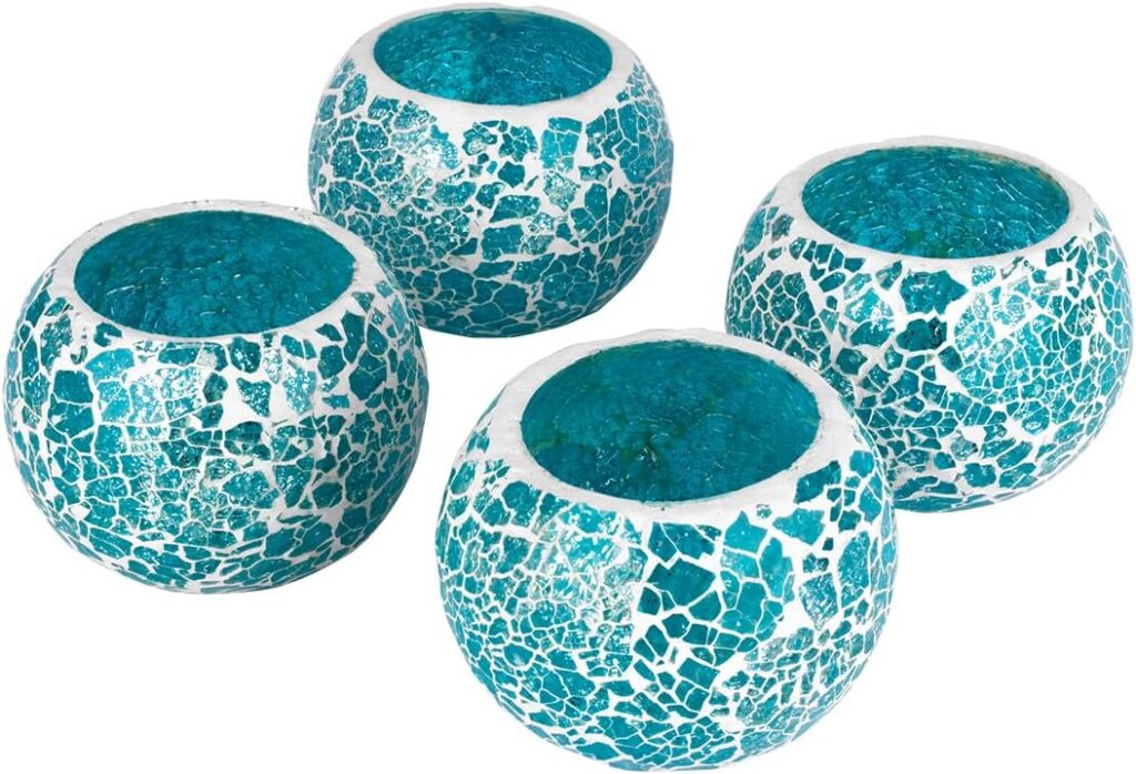 Koyal Wholesale 4 Round Mosaic Votive Candle Holders 4-Pack Bulk Tealight Holders, Hurricane Vases, Tablescapes, Wedding, Home Decor, Office, Restaurant, Table Setting Decorat (Purple, 4) Koyal Wholesale 4 Round Mosaic Votive Candle Holders 4-Pack Bulk Tealight Holders, Hurricane Vases, Tablescapes, Wedding, Home Decor, Office, Restaurant, Table Setting Decorat (Purple, 4)
