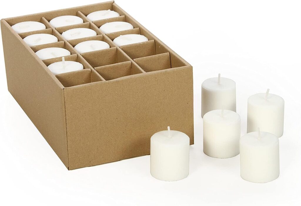Hosleys Set of 30 Unscented White Votive Candles Hosleys Set of 30 Unscented White Votive Candles