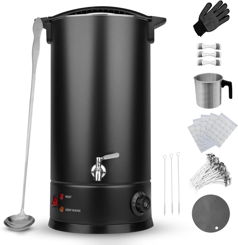 Wax Melter for Candle Making - 5L Wax Melter for Candle Making Candle, Commercial Candle Maker Machine with Quick Pour Spoutfor and Temperature Control for Business or Home(White 5L) Wax Melter for Candle Making - 5L Wax Melter for Candle Making Candle, Commercial Candle Maker Machine with Quick Pour Spoutfor and Temperature Control for Business or Home(White 5L)