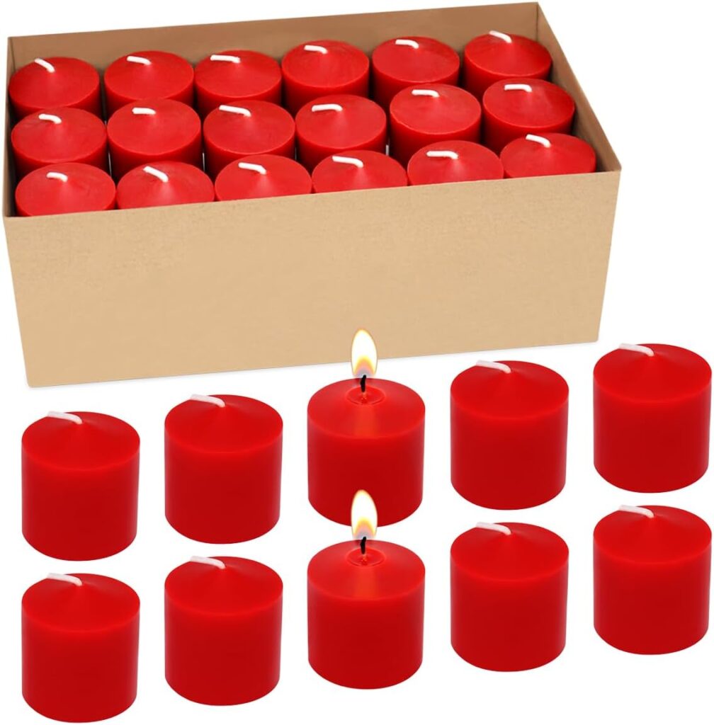 10 Hour White Votive Candles for Weddings Party Spa and Emergency, Set of 36 Unscented Bulk Candles for Restaurants and Home Decoration 10 Hour White Votive Candles for Weddings Party Spa and Emergency, Set of 36 Unscented Bulk Candles for Restaurants and Home Decoration