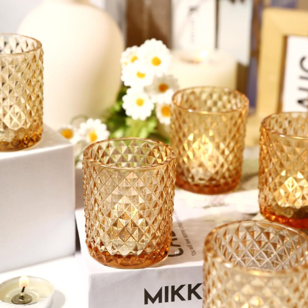 24 Pcs Votive Candle Holders for Wedding - Clear Glass Candle Holders Bulk for Table Centerpieces, Bridal Shower, Birthday, Home, Baby Shower Birthday, Party Decoration(Clear,24) 24 Pcs Votive Candle Holders for Wedding - Clear Glass Candle Holders Bulk for Table Centerpieces, Bridal Shower, Birthday, Home, Baby Shower Birthday, Party Decoration(Clear,24)