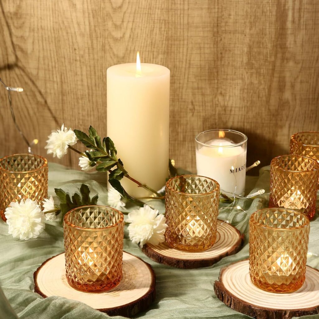 24 Pcs Votive Candle Holders for Wedding - Clear Glass Candle Holders Bulk for Table Centerpieces, Bridal Shower, Birthday, Home, Baby Shower Birthday, Party Decoration(Clear,24) 24 Pcs Votive Candle Holders for Wedding - Clear Glass Candle Holders Bulk for Table Centerpieces, Bridal Shower, Birthday, Home, Baby Shower Birthday, Party Decoration(Clear,24)