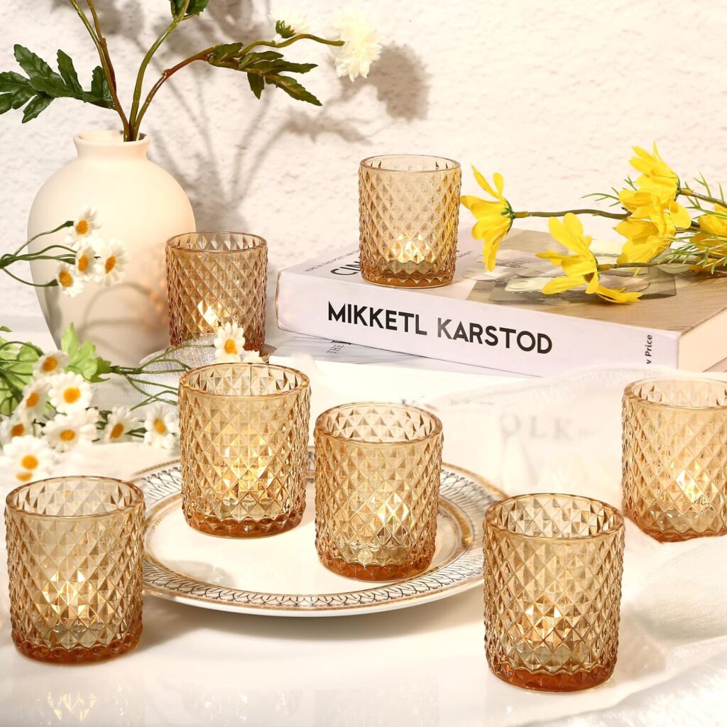 24 Pcs Votive Candle Holders for Wedding - Clear Glass Candle Holders Bulk for Table Centerpieces, Bridal Shower, Birthday, Home, Baby Shower Birthday, Party Decoration(Clear,24) 24 Pcs Votive Candle Holders for Wedding - Clear Glass Candle Holders Bulk for Table Centerpieces, Bridal Shower, Birthday, Home, Baby Shower Birthday, Party Decoration(Clear,24)