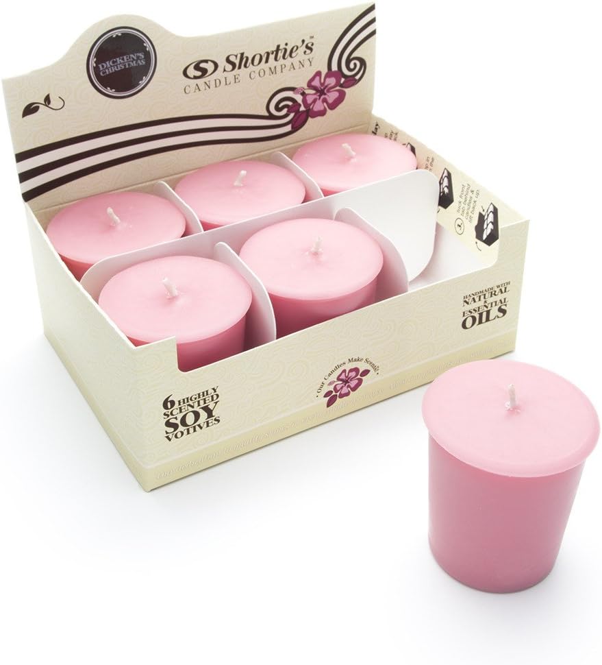 Bayberry Fir Soy Votive Candles - Scented with Natural Fragrance Oils - 6 Green Natural Votive Candle Refills - Christmas  Holiday Collection