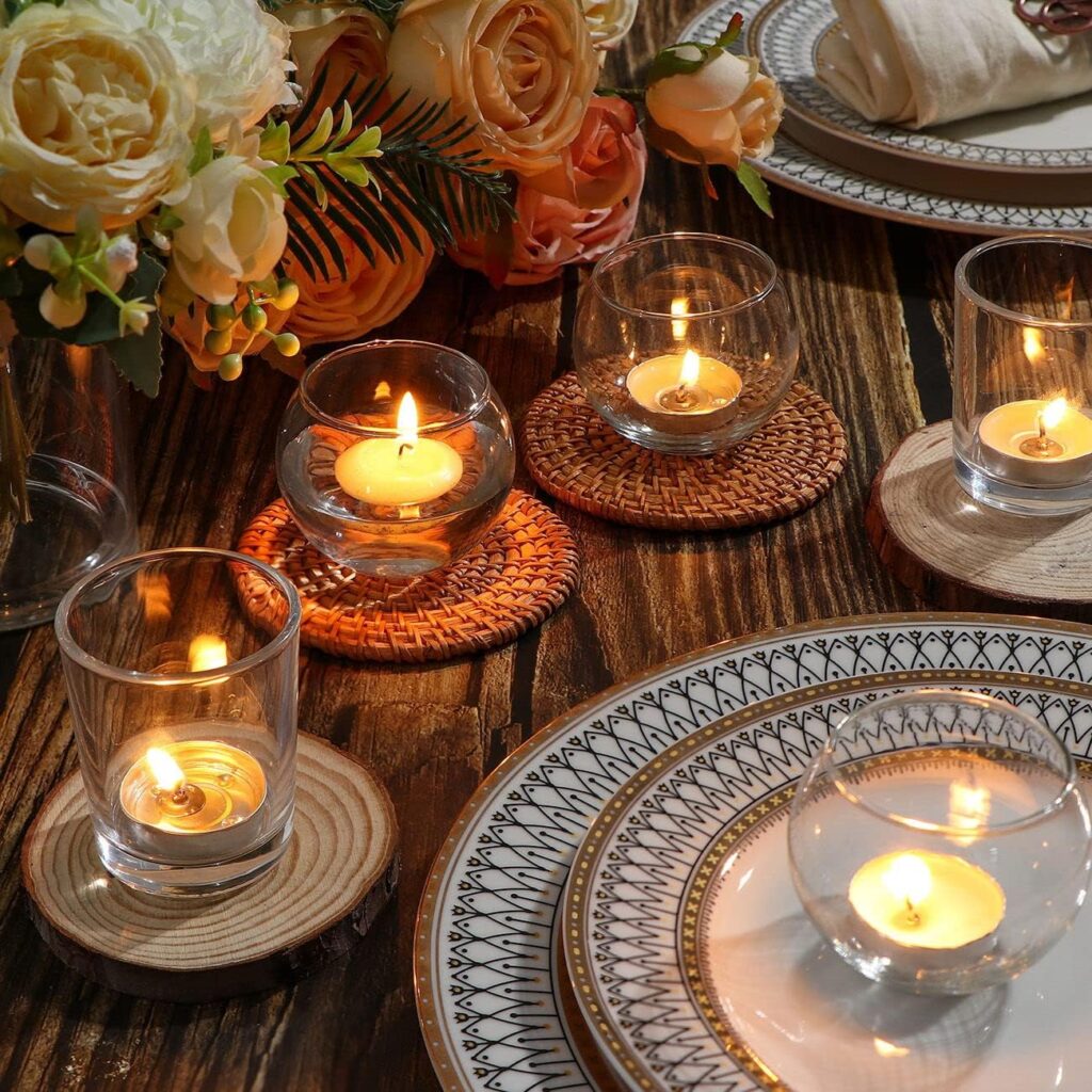 DEVI 24pcs Assorted Gold Votive Candle Holders, Mercury Glass Candle Holder, Gold Wedding Centerpieces for Tables, Gold Bridal Shower Party Diwali Table Decorations DEVI 24pcs Assorted Gold Votive Candle Holders, Mercury Glass Candle Holder, Gold Wedding Centerpieces for Tables, Gold Bridal Shower Party Diwali Table Decorations