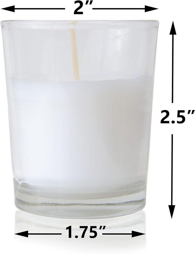 Harmonic Blossom Glass Votives - Premium White Unscented Votive Candles in Clear Elegant Holders - 15 Hour Long Lasting Burn Time - for Weddings, Parties and Event Decoration Centerpieces (24 Pack) Harmonic Blossom Glass Votives - Premium White Unscented Votive Candles in Clear Elegant Holders - 15 Hour Long Lasting Burn Time - for Weddings, Parties and Event Decoration Centerpieces (24 Pack)