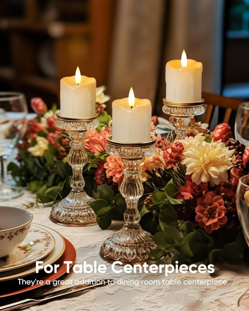 Homemory Flameless Votive Candles with Timer Remote,2 x 3 Real Wax, Realistic Black Wick Battery Operated Pillar Candles, 6 Pack for Wedding, Party and Holiday Decoration Homemory Flameless Votive Candles with Timer Remote,2 x 3 Real Wax, Realistic Black Wick Battery Operated Pillar Candles, 6 Pack for Wedding, Party and Holiday Decoration
