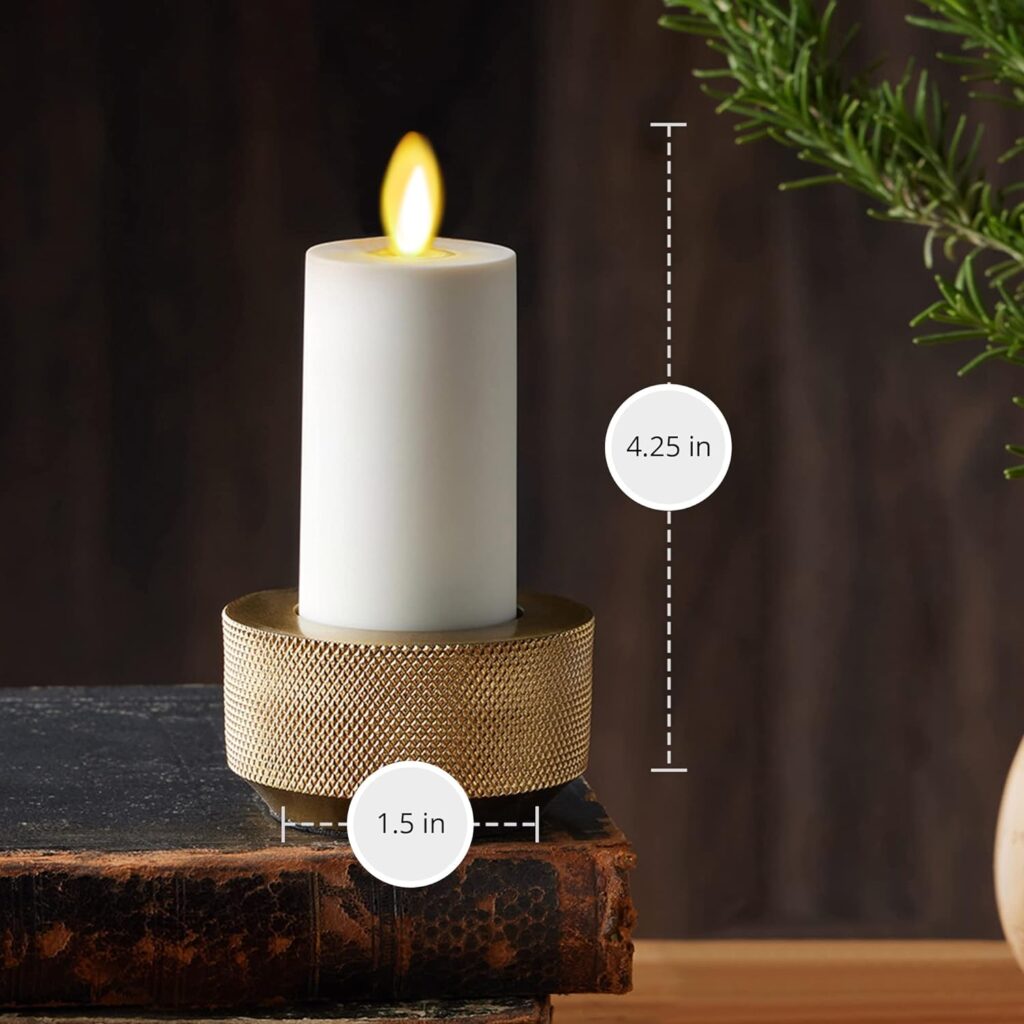 Luminara Realistic Artificial Moving Flame Votive Candle - Set of 2 - Moving Flame LED Battery Operated Lights for Christmas, Halloween - Remote Ready - Remote Sold Separately - Ivory - 1.5 x 4 Luminara Realistic Artificial Moving Flame Votive Candle - Set of 2 - Moving Flame LED Battery Operated Lights for Christmas, Halloween - Remote Ready - Remote Sold Separately - Ivory - 1.5 x 4