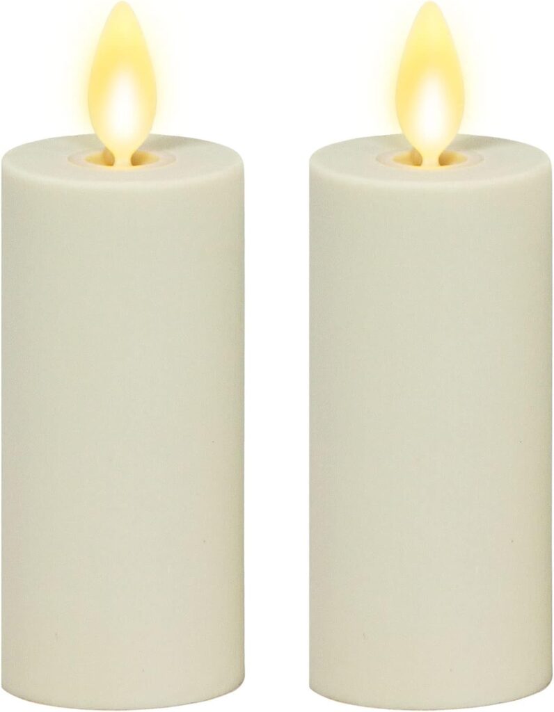 Luminara Realistic Artificial Moving Flame Votive Candle - Set of 2 - Moving Flame LED Battery Operated Lights for Christmas, Halloween - Remote Ready - Remote Sold Separately - Ivory - 1.5 x 4 Luminara Realistic Artificial Moving Flame Votive Candle - Set of 2 - Moving Flame LED Battery Operated Lights for Christmas, Halloween - Remote Ready - Remote Sold Separately - Ivory - 1.5 x 4