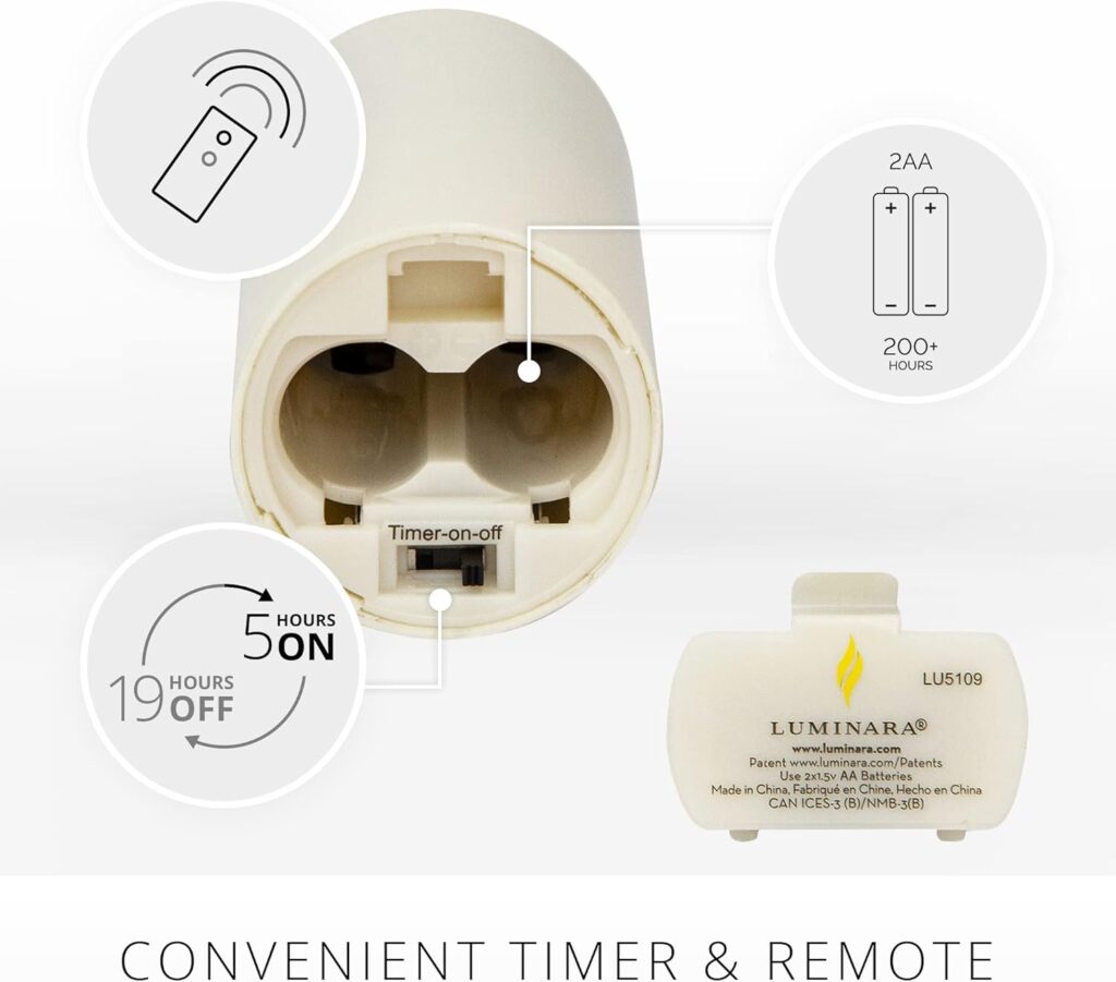 Luminara Realistic Artificial Moving Flame Votive Candle - Set of 2 - Moving Flame LED Battery Operated Lights for Christmas, Halloween - Remote Ready - Remote Sold Separately - Ivory - 1.5 x 4 Luminara Realistic Artificial Moving Flame Votive Candle - Set of 2 - Moving Flame LED Battery Operated Lights for Christmas, Halloween - Remote Ready - Remote Sold Separately - Ivory - 1.5 x 4