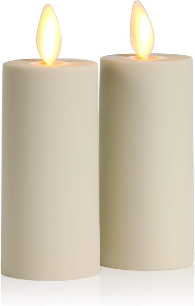 Luminara Realistic Artificial Moving Flame Votive Candle - Set of 2 - Moving Flame LED Battery Operated Lights for Christmas, Halloween - Remote Ready - Remote Sold Separately - Ivory - 1.5 x 4 Luminara Realistic Artificial Moving Flame Votive Candle - Set of 2 - Moving Flame LED Battery Operated Lights for Christmas, Halloween - Remote Ready - Remote Sold Separately - Ivory - 1.5 x 4