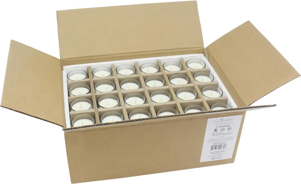 Stonebriar SB-SP-3210A 15 Hour Long Burning Unscented Wax Filled Votive Holders, 48 Pack, White Stonebriar SB-SP-3210A 15 Hour Long Burning Unscented Wax Filled Votive Holders, 48 Pack, White